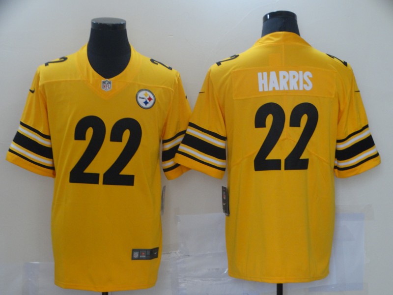 Men Pittsburgh Steelers #22 Harris Yellow Nike Vapor Untouchable Limited 2021 NFL Jersey->chicago white sox->MLB Jersey